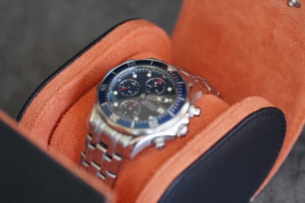 MVS Watches Single Watch Roll Black & Orange