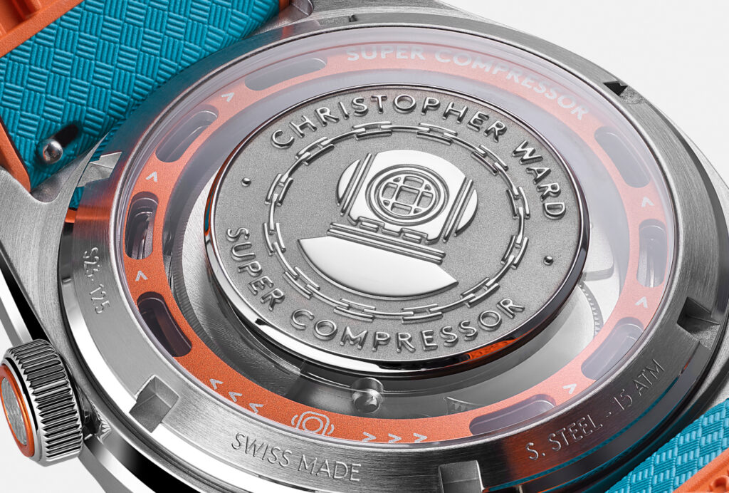 Caseback media shot of the Christopher Ward Super Compressor Elite Watch