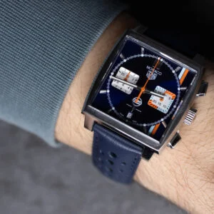 TAG Heuer Monaco Chronograph X Gulf Heuer 02 CBL2115.FC6494 Wrist Shot