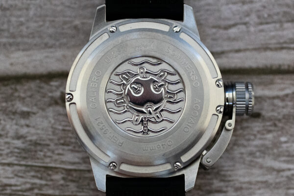 U-BOAT Sommerso Ceramic Bordeaux Watch 9521 Caseback Shot