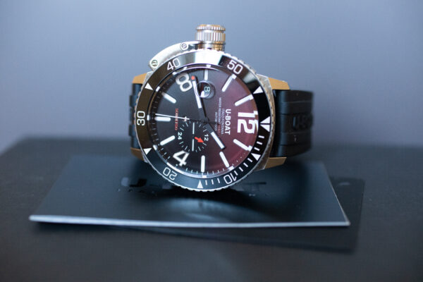 U-BOAT Sommerso Ceramic Bordeaux Watch 9521 Warranty Shot