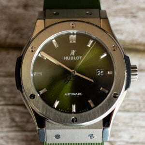 Hublot Classic Fusion 42mm Titanium Green Watch 542.NX.8970.RX