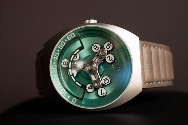 Xeric Scrambler Automatic Wandering Hour Aqua Grey Watch