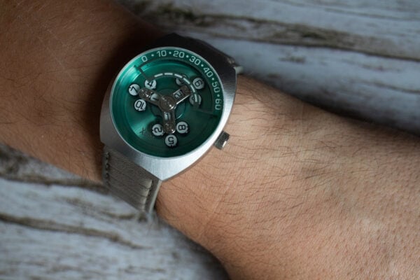 Xeric Scrambler Automatic Wandering Hour Aqua Grey Watch