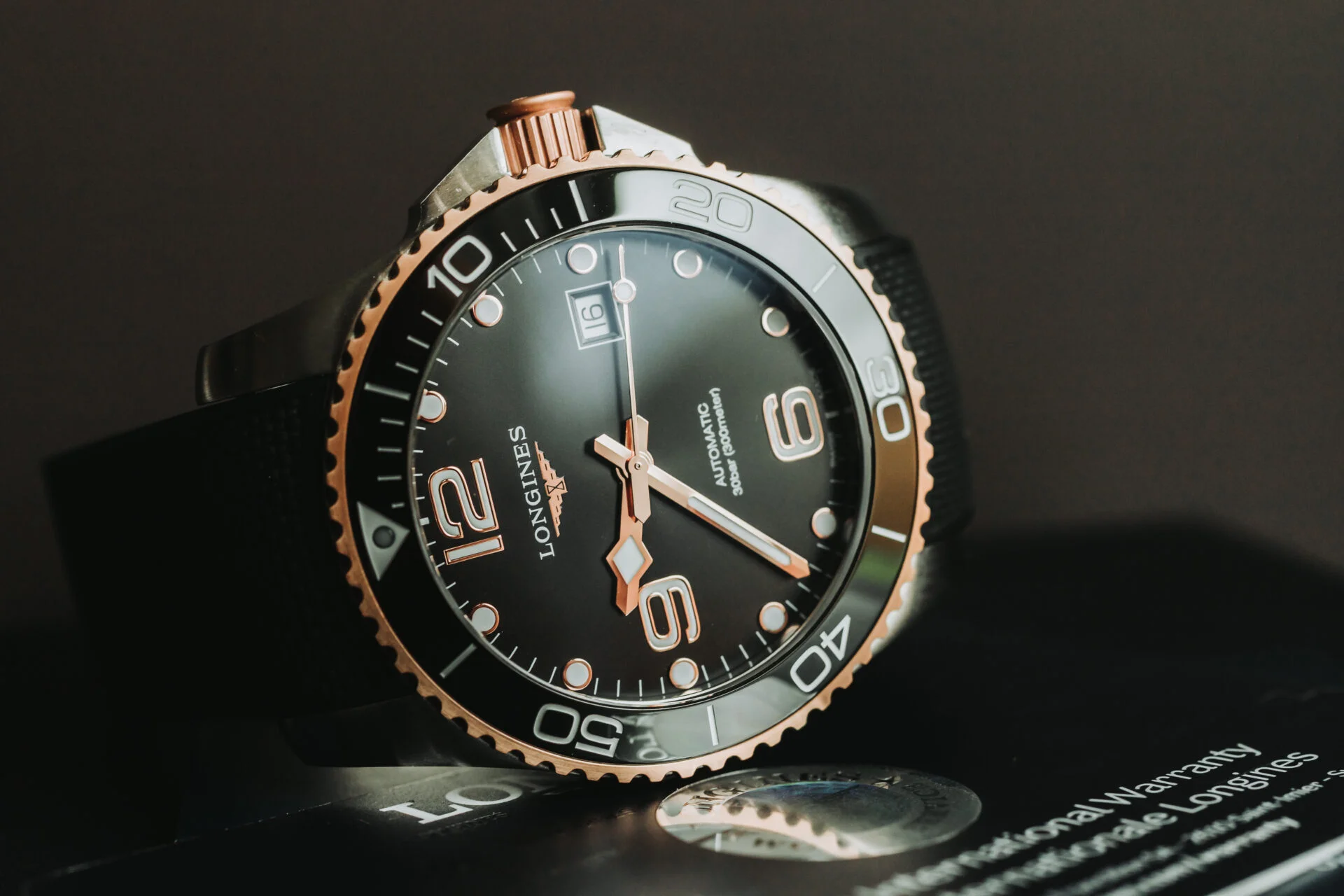 Longines Hydroconquest Black & Rose Watch