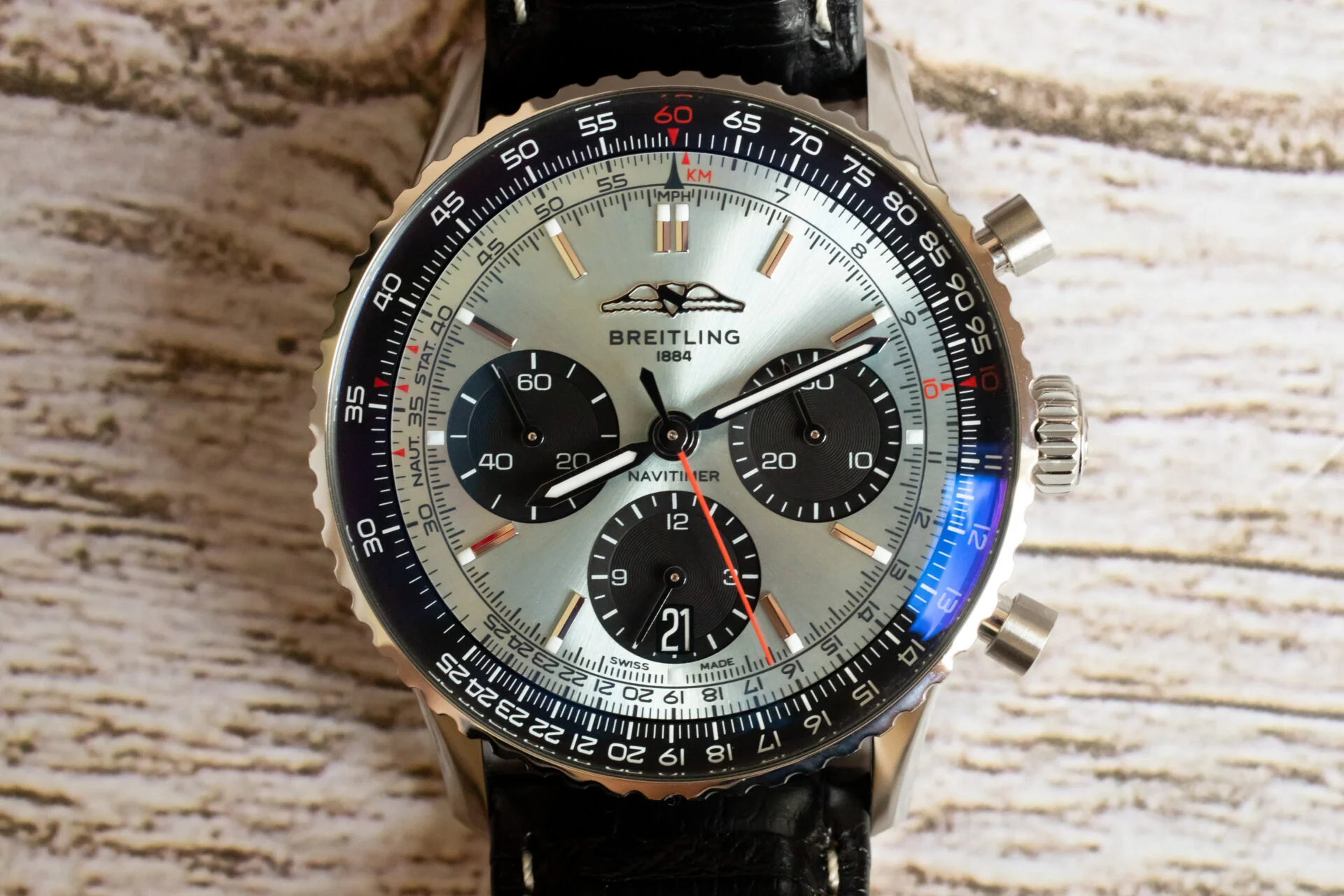 Breitling Navitimer B01 Chronograph 41 Ice Blue Dial Watch AB0139241C2P1
