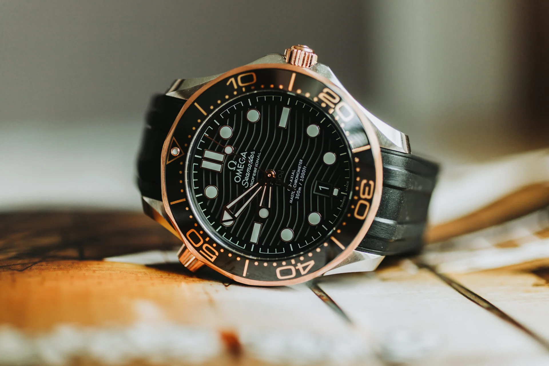 OMEGA Seamaster 300M Sedna Gold and Steel | Pre-Owned OMEGA Watches