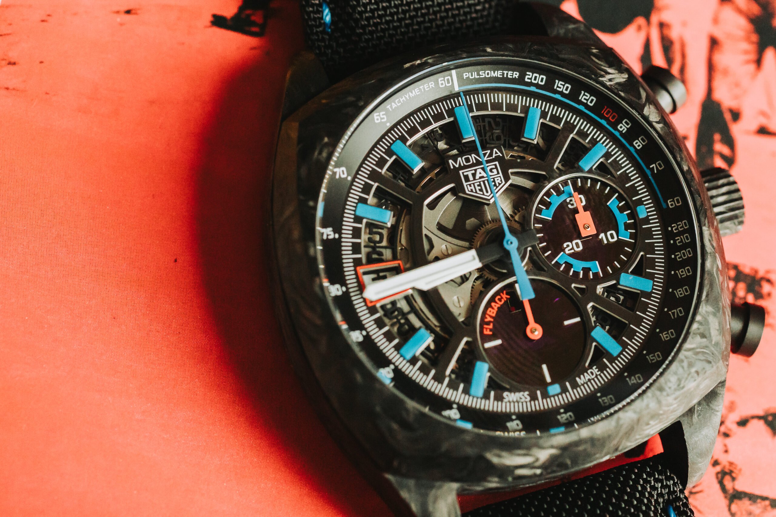 TAG Heuer Monza Flyback Chronometer - Red/Black Background | Pre-Owned TAG Heuer Watches