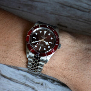 TUDOR Black Bay 58 Burgundy Wrist Shot