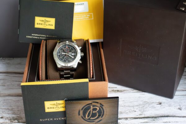 Breitling Super Avenger II Black Dial 48mm Watch A13371