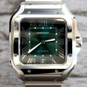 Cartier Santos Large Green Watch WSSA0062