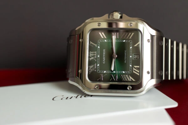 Cartier Santos Large Green Watch WSSA0062