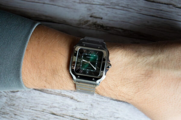 Cartier Santos Large Green Watch WSSA0062