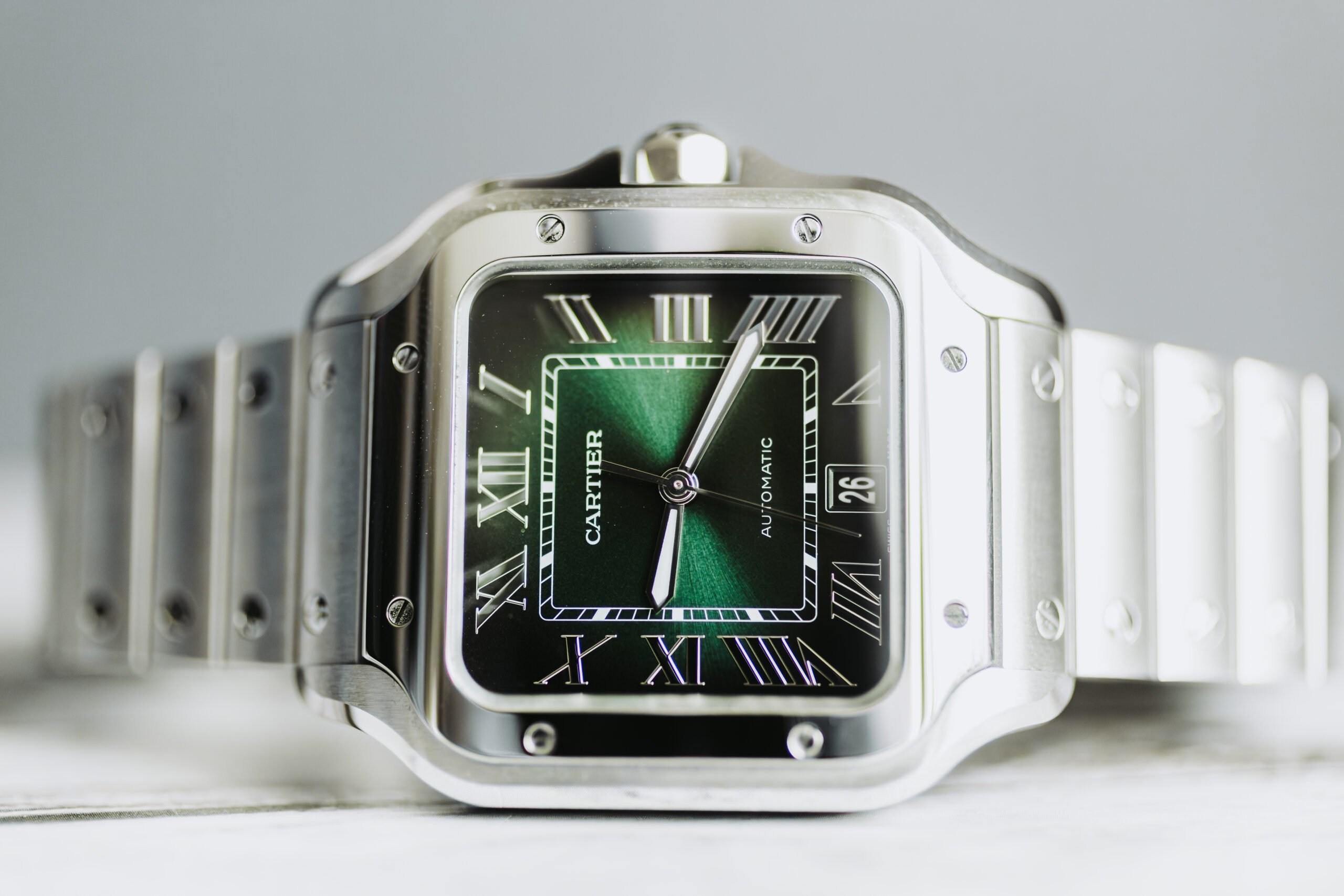 Cartier Santos de Cartier Green | Pre-Owned Cartier Watches