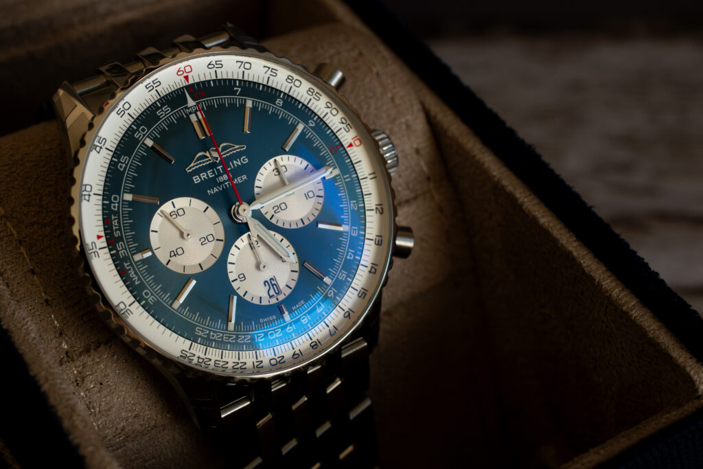 Breitling Navitimer B01 Chronograph 46 Blue Dial Watch AB0137211C1A1 at MVS Watches