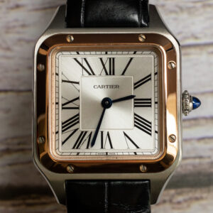 Cartier Santos-Dumont Small Steel & Gold Watch W2SA0012 at MVS Watches