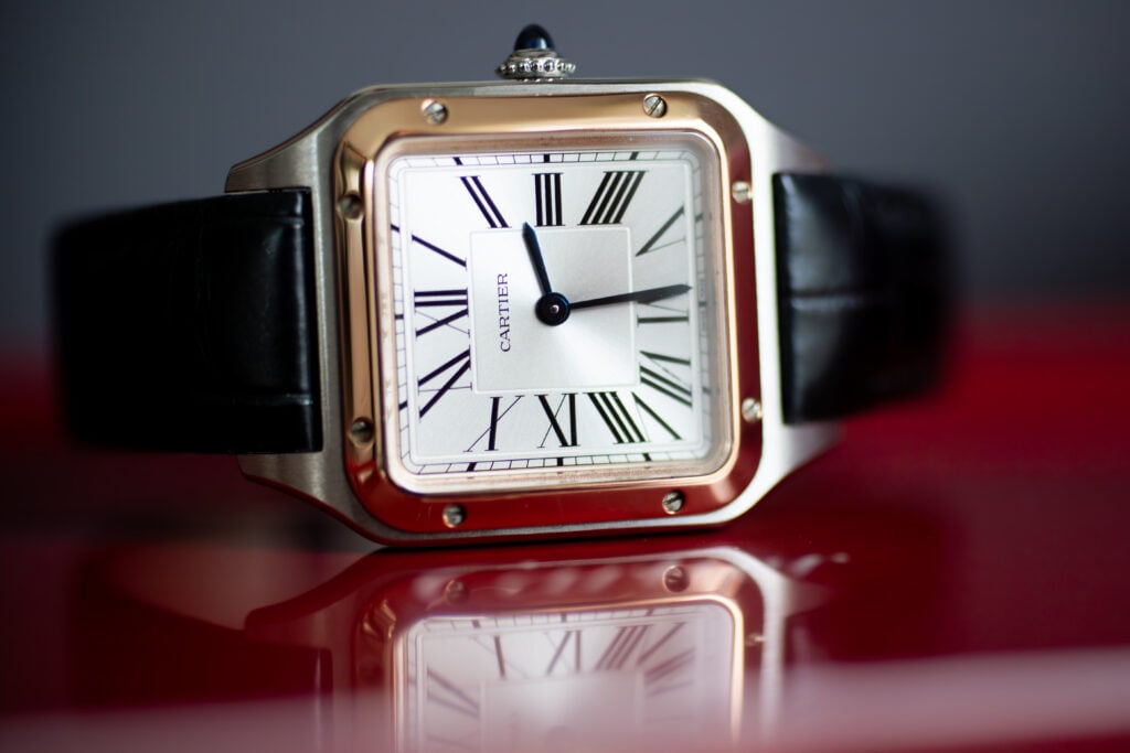 Cartier Santos-Dumont Small Steel & Gold Watch W2SA0012 at MVS Watches