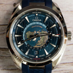 OMEGA Aqua Terra Worldtimer 220.12.43.22.03.001 Front Shot at MVS Watches