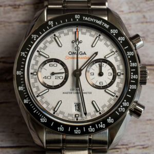 OMEGA Speedmaster Racing Chronograph White Front Shot at MVS Watches