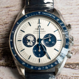 OMEGA Speedmaster Silver Snoopy Award 50th Anniversary Watch 310.32.42.50.02.001 Front Shot at MVS Watches