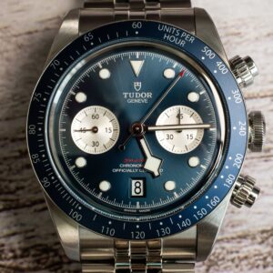 TUDOR Black Bay Chrono Blue Boutique Edition Watch M79360B Front Shot at MVS Watches