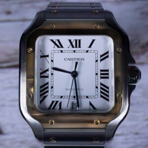 Cartier Santos de Cartier Large Steel & Gold W2SA0009 Front Shot at MVS Watches