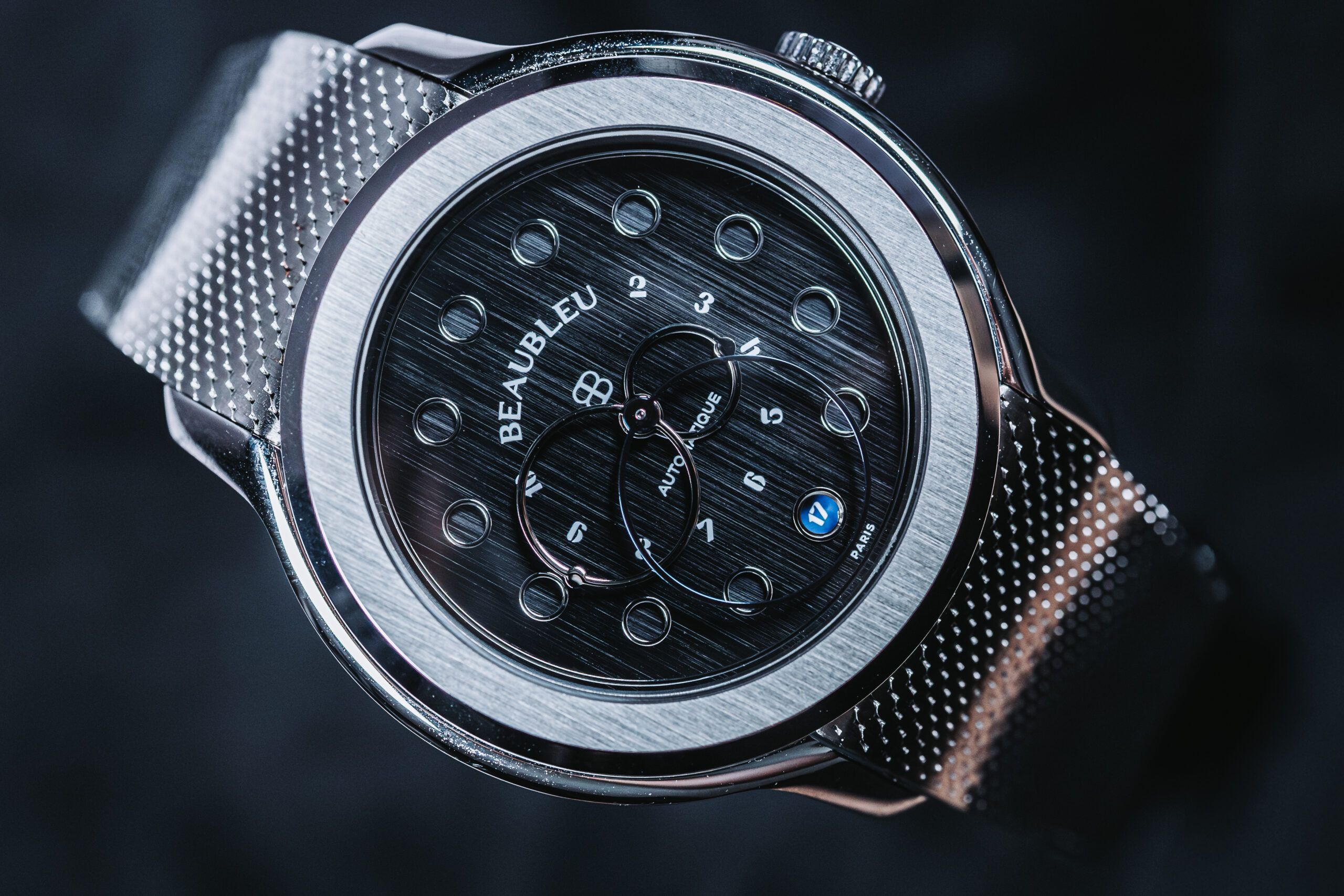 Beaubleu Paris Vitruve Date Black at MVS Watches | Watches Under £2000