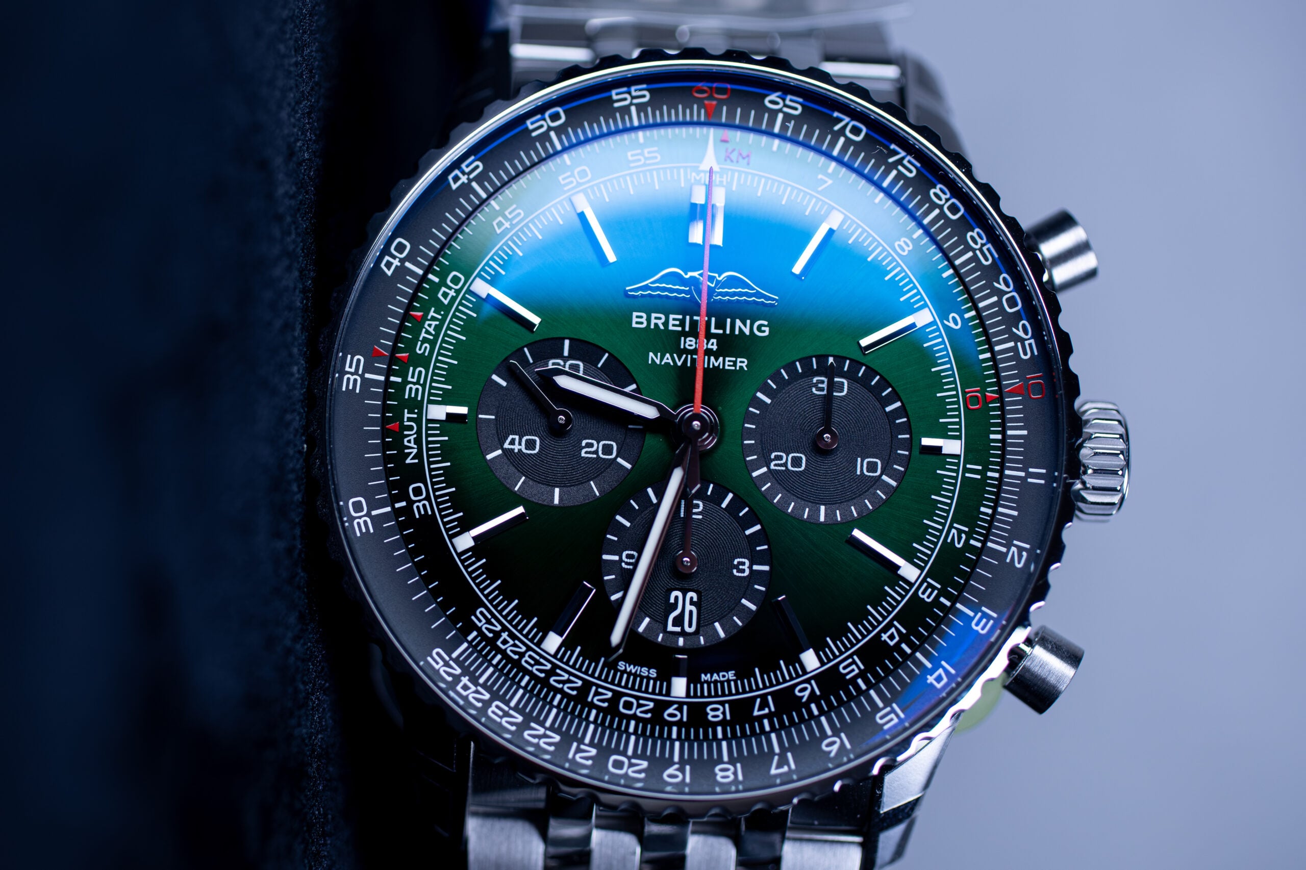 Breitling Navitimer B01 46 Green at MVS Watches | How to Use the Breitling Navitimer Slide Rule